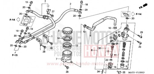 RR. BRAKE MASTER CYLINDER CBR1100XX4 de 2004